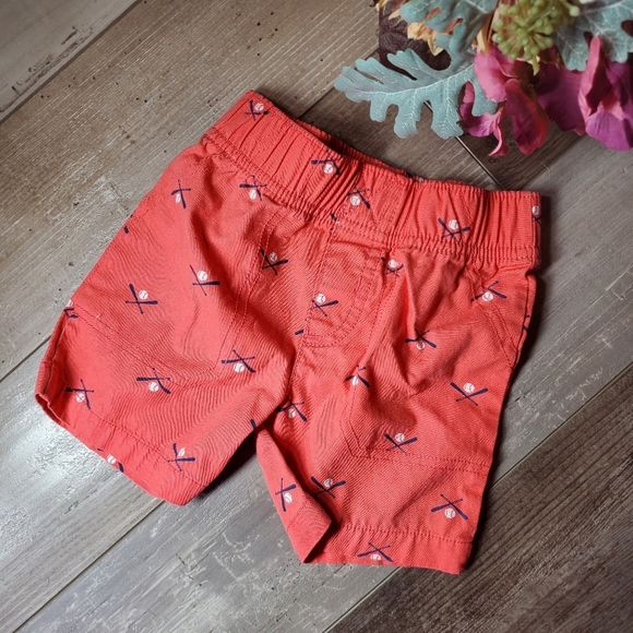 Carter's Size 2T Coral Pink Cotton Pull-On Baseball Shorts NWOT - Picture 5 of 7